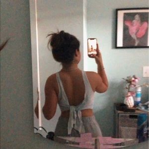 cute light blue tie dye tank